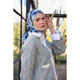 İpekhan Triano Desen Soft Eşarp Lacivert Siyah 1171-02