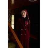 İpekhan Winter Bloom Collection Soft Eşarp 1239-10035 - Bordo - 90 x 90 cm