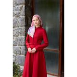 İpekhan Winter Bloom Collection Soft Eşarp 1239-10092 - Bordo - Mor - 90 x 90 cm
