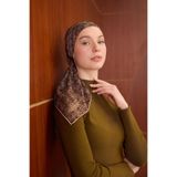 İpekhan Winter Bloom Soft Eşarp Kahverengi