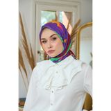 İpekhan Yaz Işıltısı Koleksiyonu Soft Eşarp Mor Bordo 1189-04 - Mor - Bordo - 90 x 90 cm