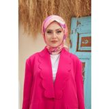 İpekhan Yeni Twist Desen Pamuk Viskon Eşarp Pembe -01 1133