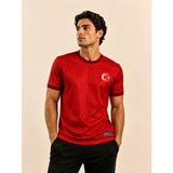 Ipekish Türkiye Kırmızı Unisex Spor Tişört Ay Yıldız