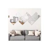 ipeksi pleksi Dekoratif Pleksi Ayna Kendinden Yapışkanlı Kare (gümüş ) 20x20 4 Adet
