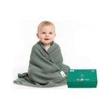 Ipeksi YUMUŞAK%100 Lyocell Tencel™ Bebek Örme Battaniye, Oekotex 100 - Hipoalerjenik ve Isı Düzenleyici - Yeni Doğanlar Için Lüks Konfor Dua Model (Yeşil) - 2328M - 1 x 32 x 27 cm