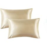 Ipeksi Zarafet | Ipek Saten Yastık Kılıfı Seti - 50X70 cm | Lüks Konfor ve Şıklık (Altın, 50 x 70) - 001-Renkli
