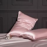 İpeksi Zarafet | İpek Saten Yastık Kılıfı Seti - 50x70 cm | Lüks Konfor ve Şıklık (Pembe, Standart)