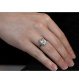 İpeksilver 925 Ayar Baget Taşlı Kadın Gümüş Yüzük