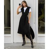 İpekyol Çift Parça Colorblock Elbise IW6250002200001 - 42 - Siyah