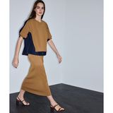 İpekyol Denim mix colorblock etek IS1260004071053 - Kahverengi