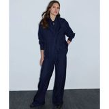 İpekyol Ekose Desen Wide Leg Pantolon IW6260003156015 - Lacivert - 40