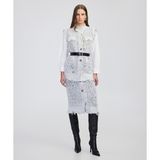 İpekyol Eskitme Efektli Triko Etek IW6250004128055 - Gri