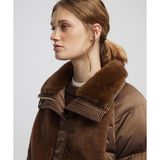 İpekyol Kadın Suni Kürklü Şişme Mont Kahverengi IW6250012313074 Uzun Kol Günlük Stil - 42