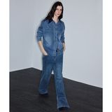 İpekyol Kroşe yakalı denim gömlek IS1260025106089 - 36 - Mavi