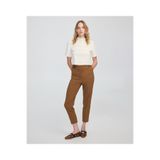 İpekyol Parlak Şeritli Skinny Fit Camel Kadın Pantolon Iw6250003227