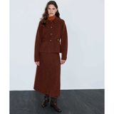 İpekyol Triko Midi Etek IW6260004130054 - Turuncu - XL