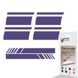 IPG 18-21 Inch uyumlu Jant ve Dikiz Aynası Sticker Seti (6 Parça) – Araba Sticker ve Çıkartma Seti, Jantlar için Dekoratif Etiket (Lavanta)