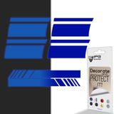 IPG 18-21 Inch uyumlu Jant ve Dikiz Aynası Sticker Seti (6 Parça) – Araba Sticker ve Çıkartma Seti, Jantlar için Dekoratif Etiket (Reflektif Serisi - Mavi)