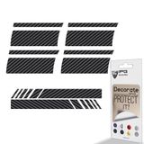 IPG 18-21 Inch uyumlu Jant ve Dikiz Aynası Sticker Seti (6 Parça) – Araba Sticker ve Çıkartma Seti, Jantlar için Dekoratif Etiket (Siyah Karbon Fiber)