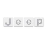 IPG 2014-2019 Jeep Cherokee/Grand Cherokee Direksiyon Amblem Logo Yazı Dekorasyon Sticker Seti (3x) (Fırçalanmış Aluminyum)