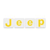 IPG 2014-2019 Jeep Cherokee/Grand Cherokee Direksiyon Amblem Logo Yazı Dekorasyon Sticker Seti (3x) (Sarı)
