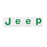 IPG 2014-2019 Jeep Cherokee/Grand Cherokee Direksiyon Amblem Logo Yazı Dekorasyon Sticker Seti (3x) (Yeşil)
