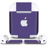 IPG Apple AirPods Seri 1-2 Uyumlu Tasarım Sticker Kılıf Seti Mor