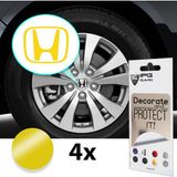 Ipg Honda Accord Civic Crv Crz Ridgeline Odyssey Için Jant Logosu Sticker Set (Logo :2.25 Inch (5.71 Cm) / Jant Kapak Çapı: 2.75 Inch) (Açıklamayı Okuyunuz) - Sarı - Logo :2.25 Inch / 5.71 cm