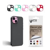 IPG iPhone Arka Kamera Vinly Koruyucu Set – 5 Renk, Çizilmeye Dayanıklı Kamera Koruyucu ve Dekoratif Sticker (iPhone 15/15 Plus)