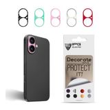 IPG iPhone Arka Kamera Vinly Koruyucu Set – 5 Renk, Çizilmeye Dayanıklı Kamera Koruyucu ve Dekoratif Sticker (iPhone 16 Plus)