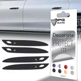 IPG Mercedes EQS/EQE/CLA-S Class/E-Class Serisi Uyumlu Dekoratif Kapı Kolu Sticker Seti (Siyah Karbon Fiber)