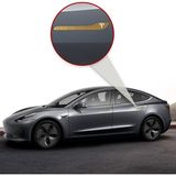 Ipg Tesla Model 3 - Model Y Için Özel Kesim Tesla Logolu Kapı Kolu Sticker Seti (4'lü Set) - Altın Fırçalanmış Alüminyum Vinyl