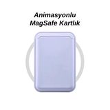 İphone 11-12-13-14-15-16 Serileri İle Uyumlu Animasyonlu Magsafe Silikon Kartlık Deri Cüzdan Kartlık