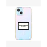 iPhone 11 Hologram Magsafe I'm Allergic Yazılı Premium Telefon Kılıf