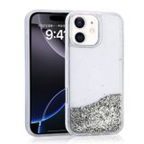 iPhone 11 İle Uyumlu Kılıf Sıvılı Simli Şeffaf Arka Yüzey Keto Silikon Kapak
