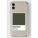 Iphone 11 ile Uyumlu Pantone Black Forest Tasarım Baskılı Şeffaf Kılıf
