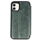 İphone 11 Kılıf Flip Cover - Koyu Yeşil