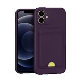 İphone 11 Kılıf Kelvin Kartvizitli Silikon - Derin Mor