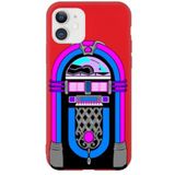 Iphone 11 Kılıf Retro Müzik Kutusu Kırmızı Renkli Silikon Telefon Kılıfı Ret1