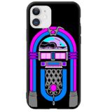 Iphone 11 Kılıf Retro Müzik Kutusu Siyah Renkli Silikon Telefon Kılıfı Ret1
