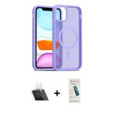 iPhone 11 Kılıf Siluet Minimal Prime - Şeffaf Pasifik Cam Ekran Koruyucu + Şeffaf Kamera Lens K
