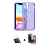 iPhone 11 Kılıf Siluet Minimal Prime - Siyah 3D Antistatik Mat Seramik Nano Ekran Koruyucu + Şe