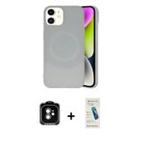 iPhone 11 Kılıf Ufuk Serisi - Şeffaf Pasifik Cam Ekran Koruyucu + Turuncu PVD Metal Kamera Lens