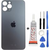 Iphone 11 Pro Arka Kapak Cam +Yapıştırıcı B700 + Tamir Seti - Gümüş