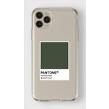 Iphone 11 Pro ile Uyumlu Pantone Black Forest Tasarım Baskılı Şeffaf Kılıf