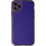 iPhone 11 Pro Kılıf Coco Deri Silikon Kapak - Mor-(5796)