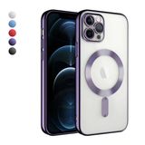 İphone 11 Pro Kilif Magsafe Ozellikli Metal Lazer Silikon Kapak