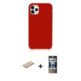 iPhone 11 Pro Kılıf Zirve Modern Özel Seri - Siyah 34D Hayalet Izgaralı Cam + Sarı Renkli Kamer