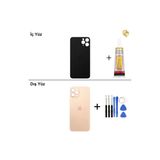 İphone 11 Pro Max Altın Arka Kapak Arka Cam Batarya Kapağı Lazer Kesim Kapak Pil Kapağı + B-7000 Yapıştırıcı + Tamir Seti