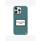 iPhone 11 Pro Max Haki Lansman Renkli Silikon I'm Allergic Yazılı Kamera Korumalı Telefon Kılıf